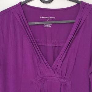 Liz Lange Maternity Purple Women's Top Size S